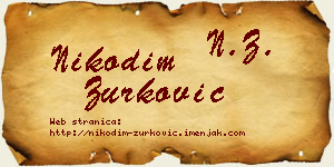 Nikodim Zurković vizit kartica